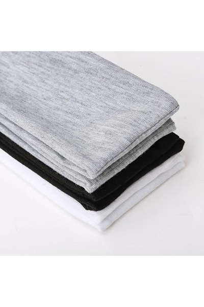 Lesha 6 Pcs Headbands - Non Slip Soft Cotton Sport Elastic Hairbands for Men and Women(White, Gray, Black)