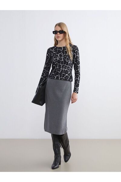 LC Waikiki Lcwaikiki Classic Elastic Waist Knit Skirt