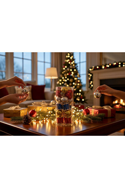 Lider MAGNESİA Christmas { New Year Decorations } Mixed Pack of 24