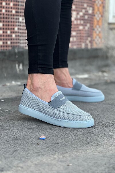Lucy Shoes Yg061 Men's Casual Laceless Knitwear Classic Shoes Tgt - Gray