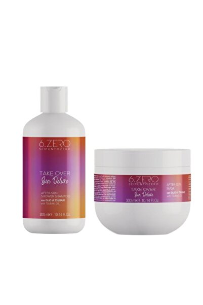 6.Zero Set șampon + mască pentru păr uscat expus la UV, Sun Deluxe 300 ml + 300 ml