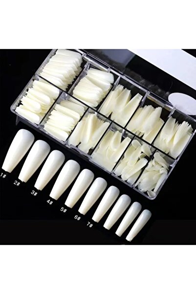 Anıl Gel Polish Protez Tırnak Tips 500’Lü Kemik Renk Badem