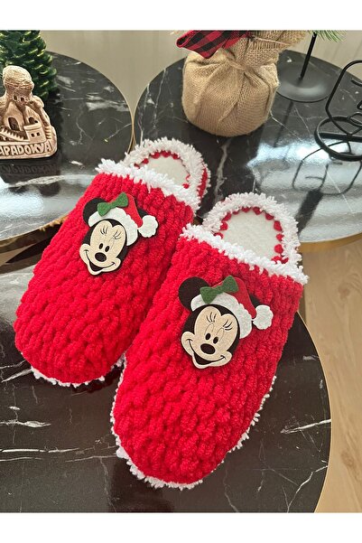 Pembe Portakal YENİ YIL TEMALI ÖRGÜ EV TERLİĞİ / PANDUF