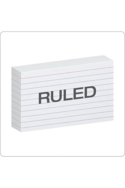 Oxford Ruled Index Cards, 3 x 5 in, White, Pack of 300 (10022)