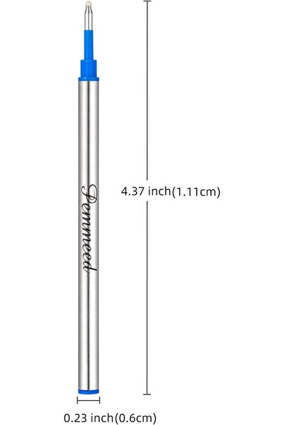 Generic Bemid Rollerball Refills for G5/G6/G8 – Compatible with Parker & Waterman, 0.7mm Blue Gel, Pack of