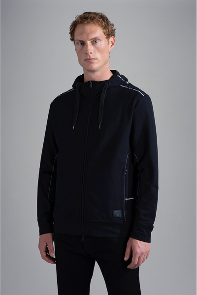 PAUL&SHARK MEN'S ZIPPED SWEATSHIRT C.W. COTTON