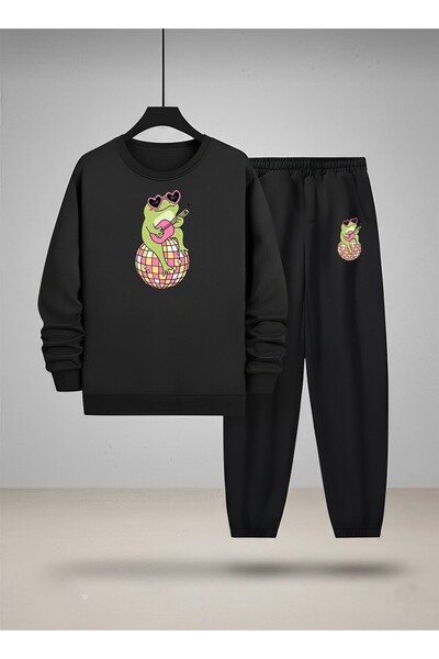 LORVEX Детска суитшърт - Комплект спортен екип с велосипедна яка MUSIC PLAYIN...