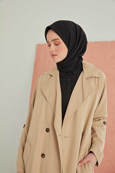 MİRAY Eșarfă din bumbac simplu Miray - neagră