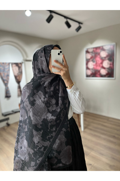 Merwiss Winter Haze Muslin Şal - Antrasit Gri