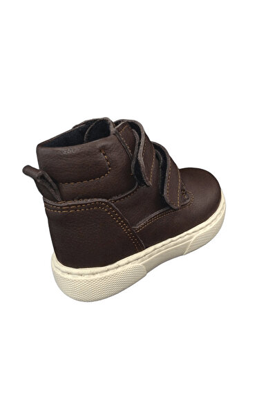OrtopedikAL Ortopedikal1001 Ridente Brown Baby Boy Boots 100% Leather Velcro