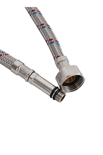 Lawazim Faucet Connector 50 cm - Stainless Steel Flexible Leak-Proof Braided Water Hose