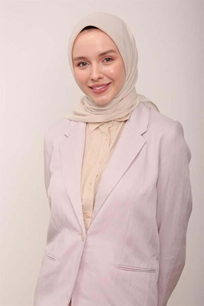 MİRAY Eșarfă din bumbac simplu Miray - culoare os