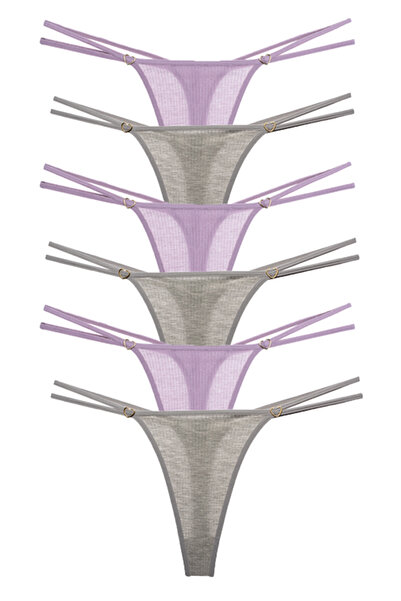 Vanilya Secret İpli Tanga Pamuk 6'Lı Paket