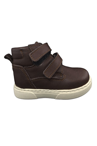 OrtopedikAL Ortopedikal1001 Ridente Brown Baby Boy Boots 100% Leather Velcro
