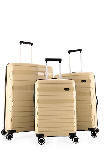 ÇÇS Ultra Hafif Polipropilen Kırılmaz 3 Lü Valiz Seti