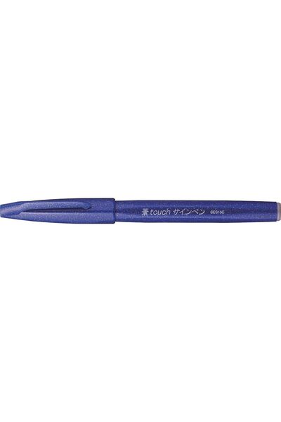 Pentel Fude Touch Sign Pen - Fine Felt Brush Tip, Blue