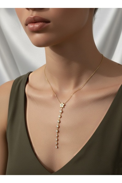 İris Jewelrys Çelik Laura Gold Y Kolye