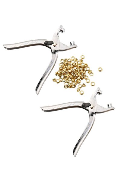 Lawazim Metal Hole Puncher 2 Pcs - Leather and Belt Hole Maker for DIY and Craft Work