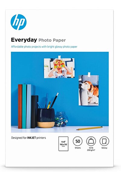 HP Everyday Photo Paper, Glossy, 4x6 in, 50 sheets (CR758A-88)