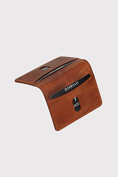 Garbalia Nahita Genuine Leather Slim Crazy Tan Card Holder Wallet