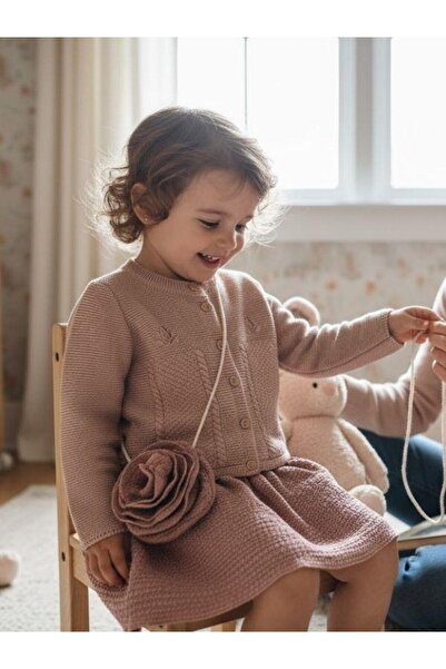 Zekids Girl's Cardigan and Bag 4-Piece Skirt Set