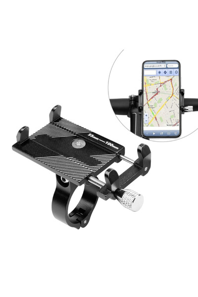 SUPER TRENDS SUPER TRENDS® Bicycle Phone Holder, Handlebar Mount, Width Adjustment 55–100 mm, Black