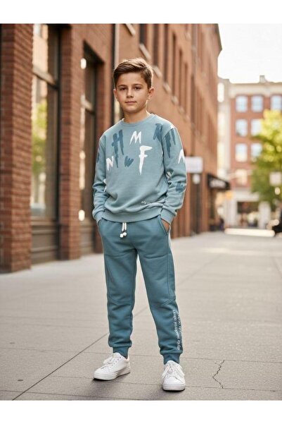 Zekids Boy's Cotton Printed Tracksuit Set