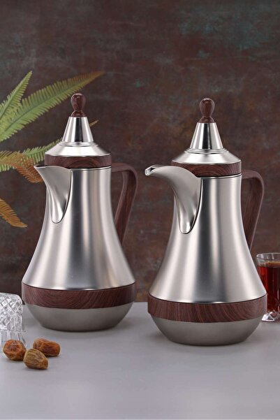 AL-HMAMMAMI طقم ترامس ٢ حبه خشبي مطفي