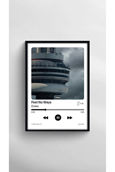 Thetic Drake - Feel No Ways Single Collection Premium Spotify Poster - Song Poster!