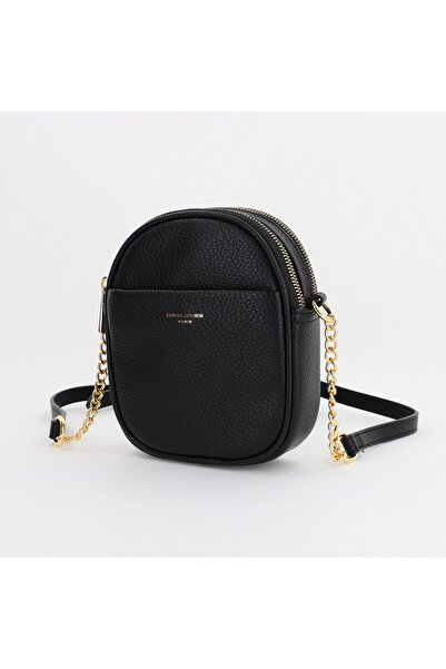 David Jones Women's casual shoulder bag made of black eco-leather BS7000DJ2309921