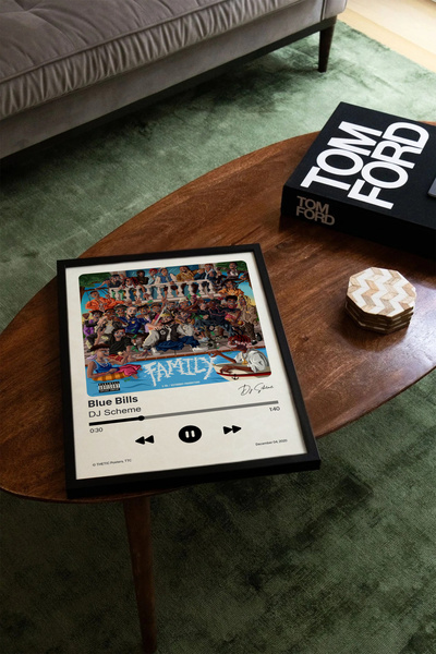 Thetic Dj Scheme - Blue Bills Single Collection Premium Spotify Poster - Song Poster!