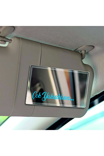 sticker Çok Yakışıklısın 9X2 cm Çok Yakışıklısın Güneşlik Ayna Yazısı Araba-M...