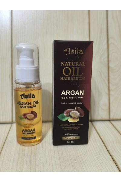ASİLA Argan Yağlı Saç Serumu – Doğal Yağ İçerikli Antifrizz Serum (60 ml)