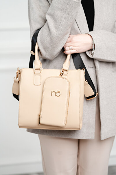 Nobo Women's Mini Shopper Bag with Phone Holder in Beige NBAG-R0940-C015