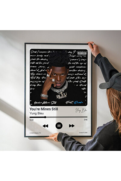 Thetic Yung Bleu - You'Re Mine Still Single Collection Premium Spotify Poster - Song Poster!