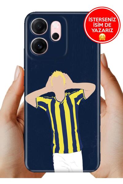 OPPO Reno 14F 5G Kılıf A Kalite Baskılı Art Silikon Sarı Lacivert Gol