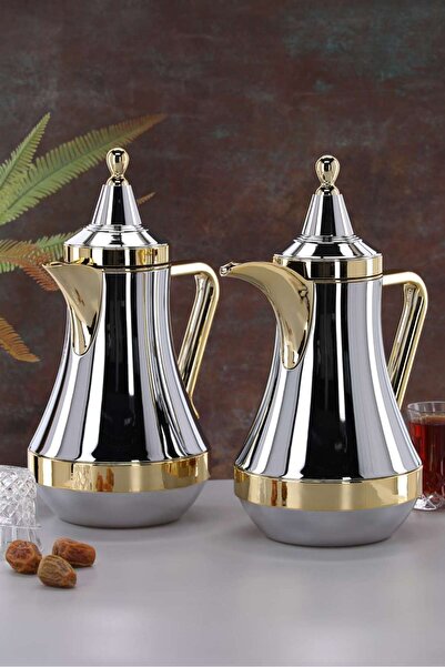 AL-HMAMMAMI Thermos set of 2 pieces, two colors: gold and silver