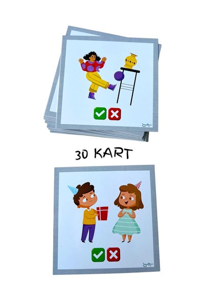 Loyameri Kidsshop DOĞRU-YANLIŞ DAVRANIŞ ve DEĞERLER EĞİTİMİ KARTLARI/ OKULÖNC...