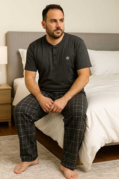 Tenra Ανδρικό Σετ Πιτζάμες 100% Βαμβάκι Κοντό μανίκι