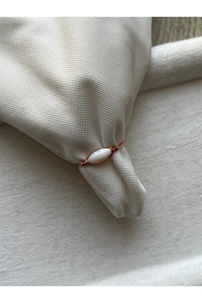 Pel Design Barley Stone Adjustable Copper Wire Ring Handmade