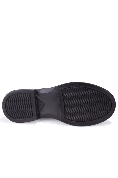 DAGOSTER Dza07-8892550 Black Casual Lace-Up Loafer Women's Shoes