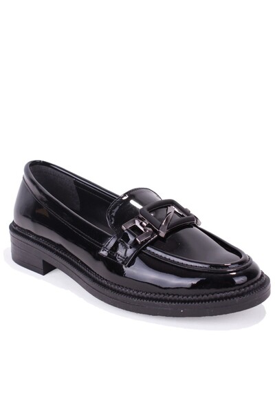 DAGOSTER Dza07-863701 Black Patent Leather Casual Loafer Women's Shoes