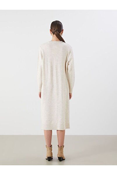 LC Waikiki Lcwaikiki Classic Crew Neck Oversized Knitwear Dress