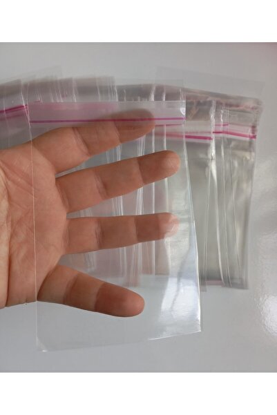 SevgiliAtolyemm Şeffaf Yapışkanlı Jelatin Poşet 8.5x15 Cm 50 Adet