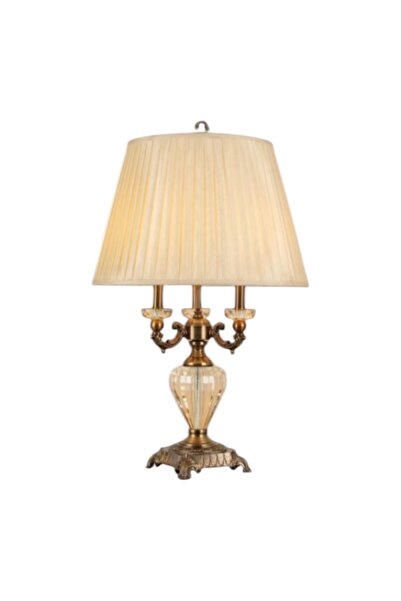 Cristalin Aydınlatma 3-Headed Cast Model Lampshade with Crystal Candle Detail