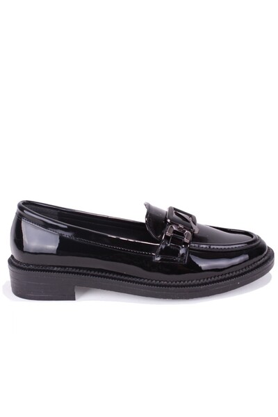 DAGOSTER Dza07-863701 Black Patent Leather Casual Loafer Women's Shoes