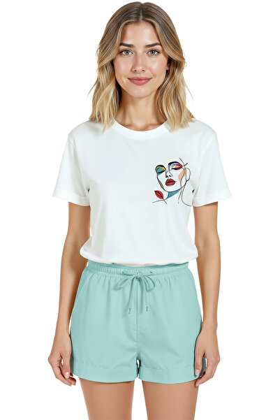 Color Luxe Women's White Relaxed Fit 100% Cotton T-Shirt – Single Line Color ...
