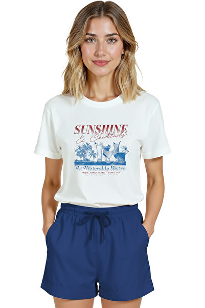 Color Luxe Women's White Relaxed Fit 100% Cotton T-Shirt – Cocktails Vintage ...