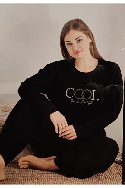 TOSKI Women's plus size pleated pajamas - color Black