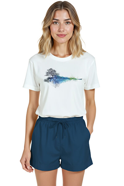 Color Luxe Women's White Relaxed Fit 100% Cotton T-Shirt – Reflecting Tree Wa...
